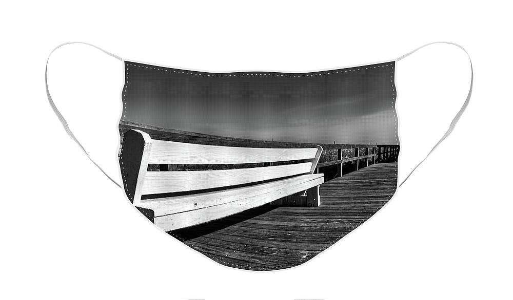 Bethany Face Mask featuring the photograph Bethany Beach Boardwalk by Stuart Litoff