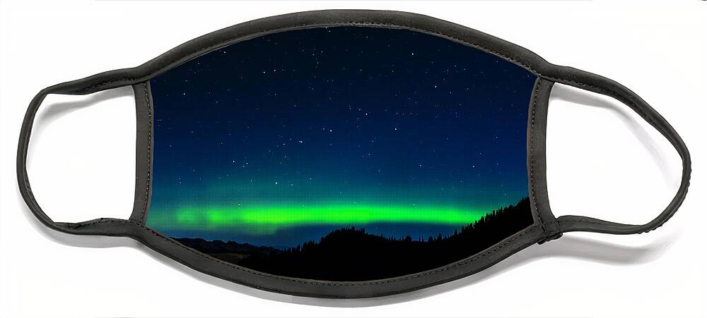 Northern Face Mask featuring the photograph Big Dipper Northern Lights by Pelo Blanco Photo