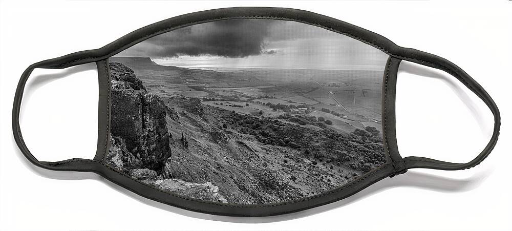 Binevenagh Face Mask featuring the photograph Binevenagh Storm Clouds by Nigel R Bell