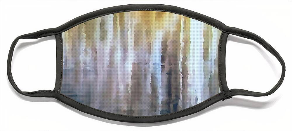 Reflections Face Mask featuring the photograph Birch Trees Reflection by Lori Lafargue