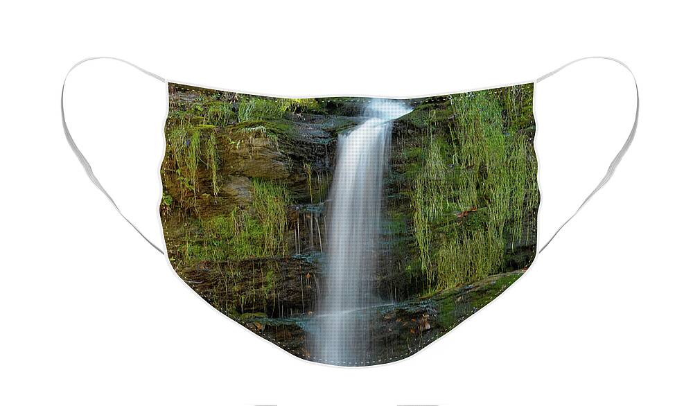 Bittersweet Falls Face Mask featuring the photograph Bittersweet Falls by Liz Mackney