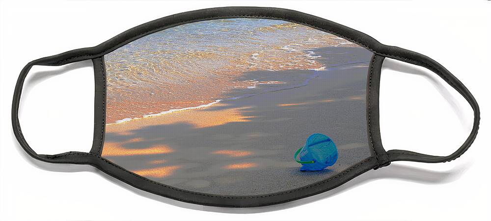 Sea Face Mask featuring the photograph Blue Bucket by Jeanette French