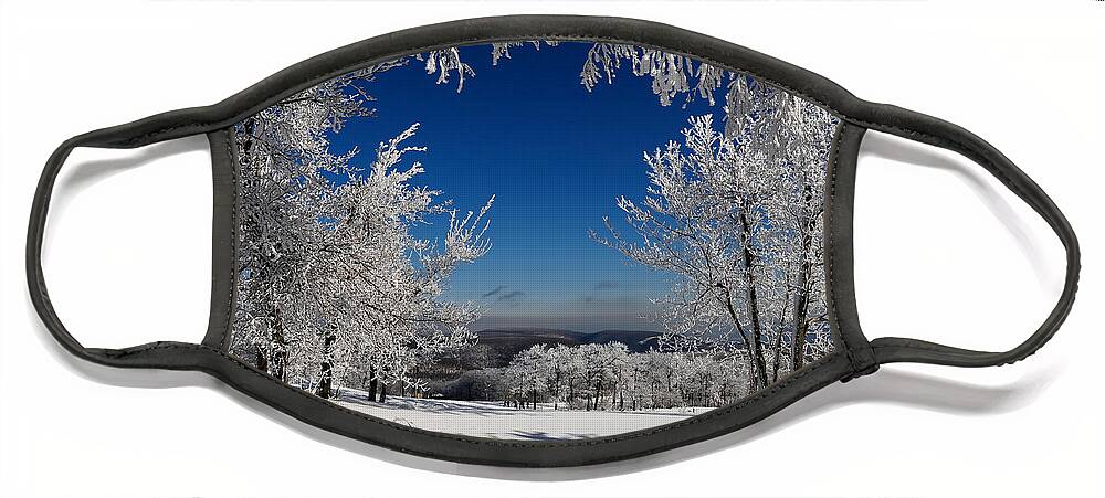 Mountains Face Mask featuring the photograph Blue Knob by Lois Bryan