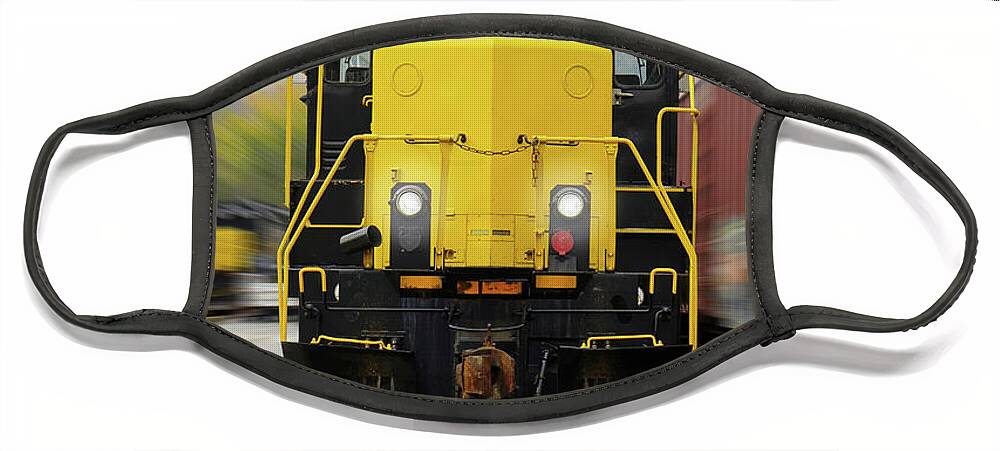 Railroad Face Mask featuring the photograph Blue Rridge Southern 3940 On The Move by Mike McGlothlen