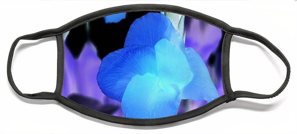 Floral Face Mask featuring the photograph Blurple Field by James Granberry
