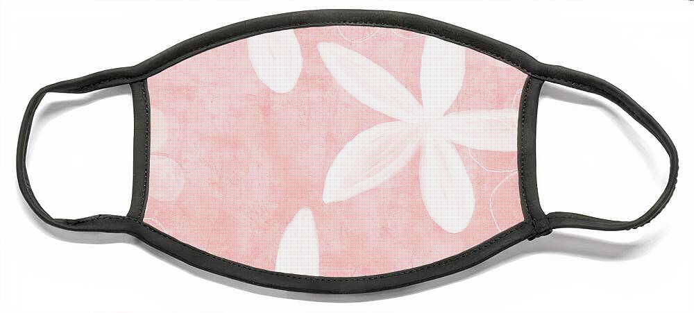 Flowers Face Mask featuring the mixed media Blush Blossoms 3- Art by Linda Woods by Linda Woods
