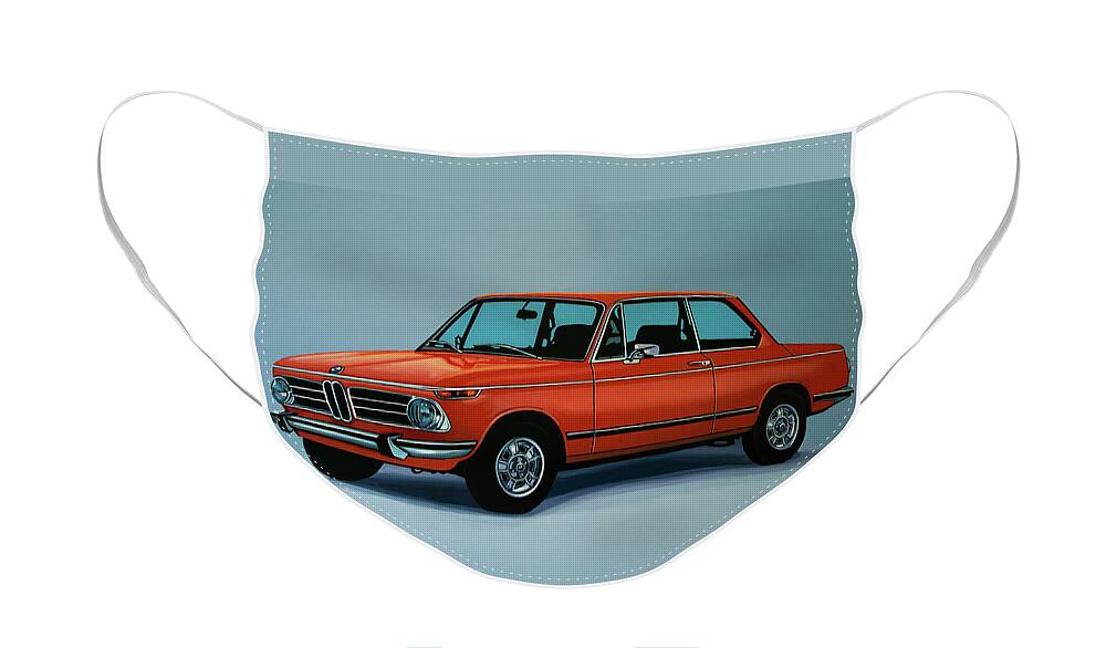 Bmw 2002 Face Mask featuring the painting BMW 2002 1968 Painting by Paul Meijering
