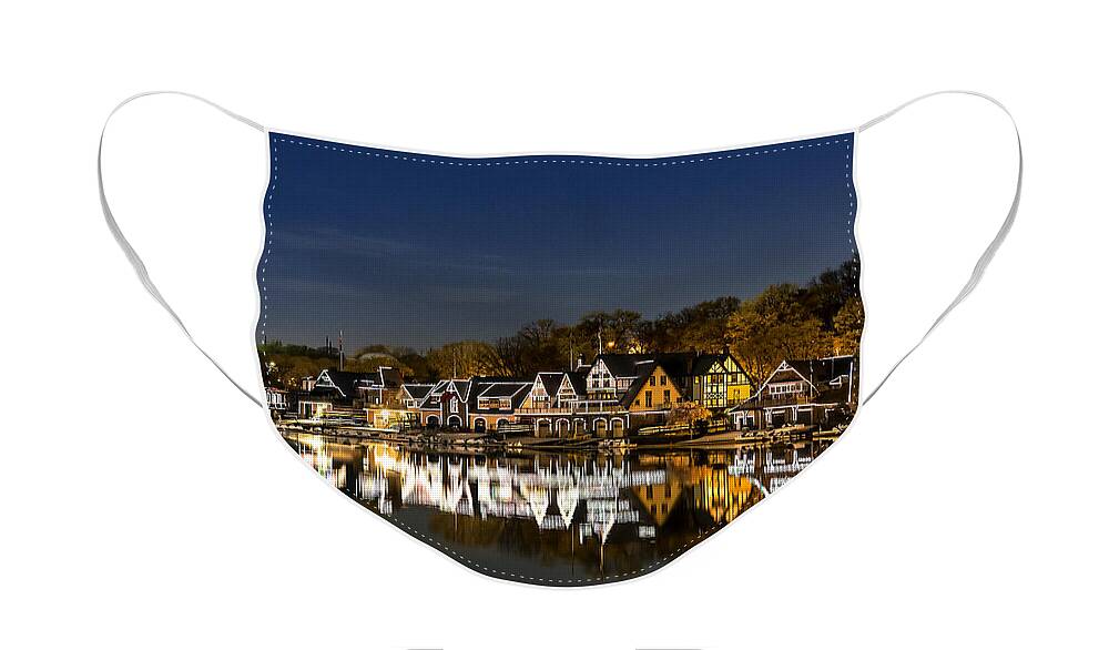 Boathouse Row Face Mask featuring the photograph Boathouse Row by John Greim