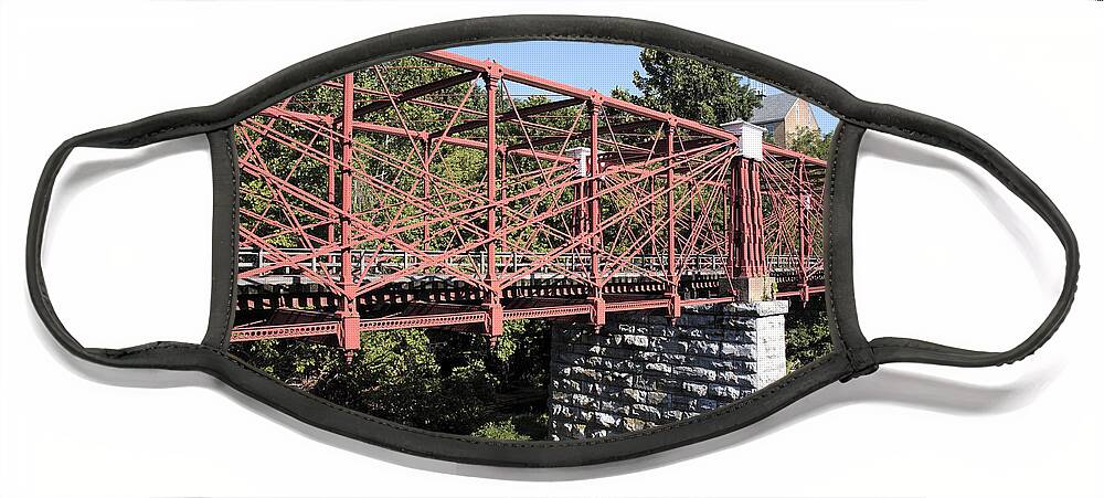 Bollman Face Mask featuring the photograph Bollman Truss Bridge at Savage in Maryland by William Kuta
