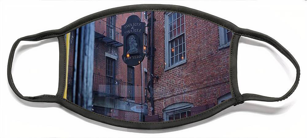 Brick Face Mask featuring the photograph Boston Streets by Brooke Bowdren