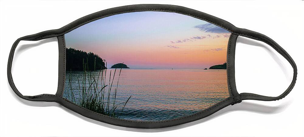 Sunset Face Mask featuring the photograph Bowman Bay by Steph Gabler