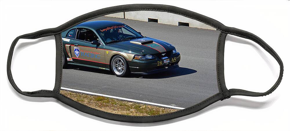Race Face Mask featuring the photograph Boy Scouts of America Racing - Ford Mustang by Mike Martin