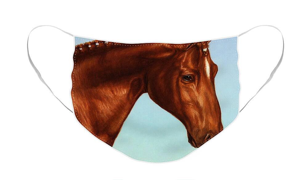 Horse Face Mask featuring the painting Braided by James W Johnson
