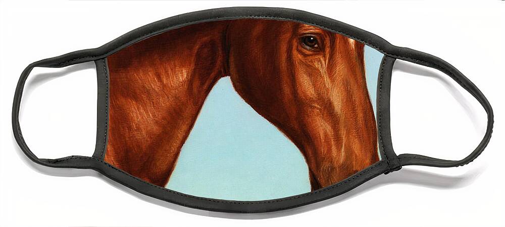 Horse Face Mask featuring the painting Braided by James W Johnson
