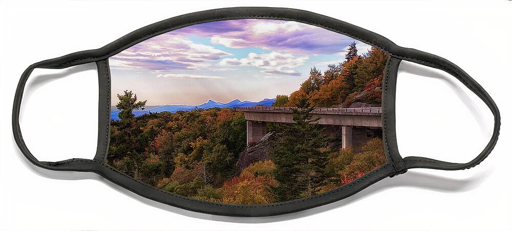 Linn Cove Viaduct Face Mask featuring the photograph Bridge Entwined with Nature by C Renee Martin
