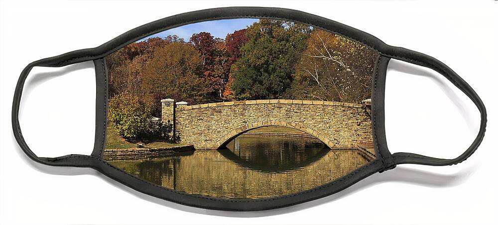 Freedom Face Mask featuring the photograph Bridge Reflection by Jill Lang