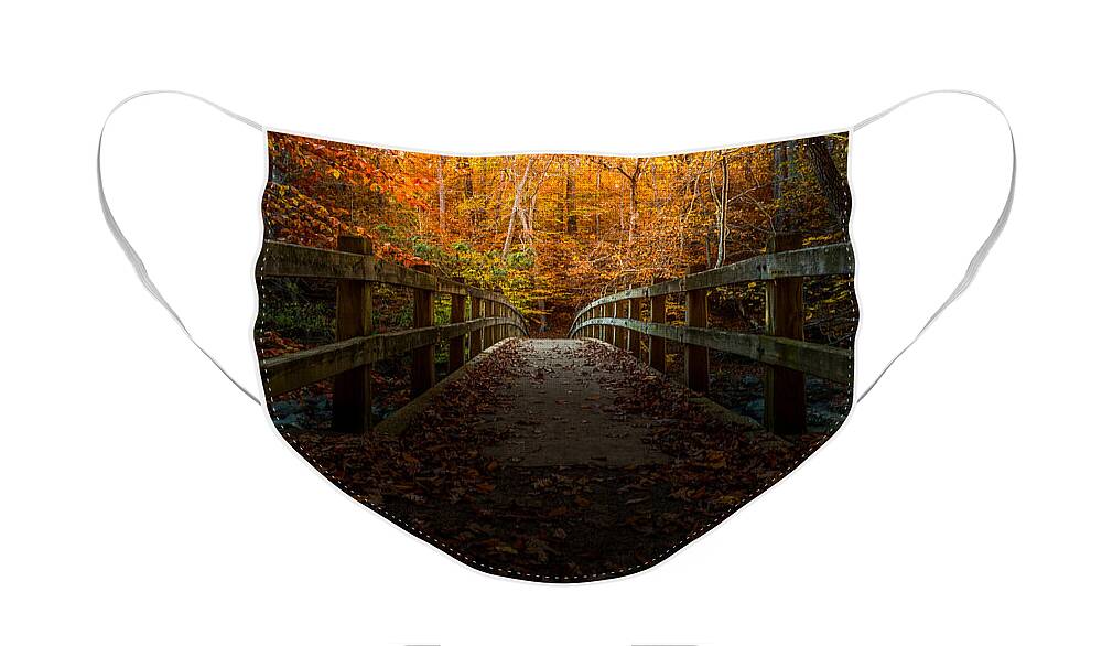 Bridge Face Mask featuring the photograph Bridge to Enlightenment by Ed Clark