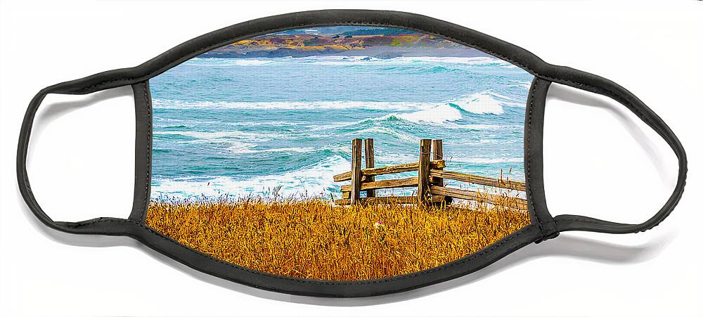 Beach Face Mask featuring the photograph By the Sea by Steph Gabler