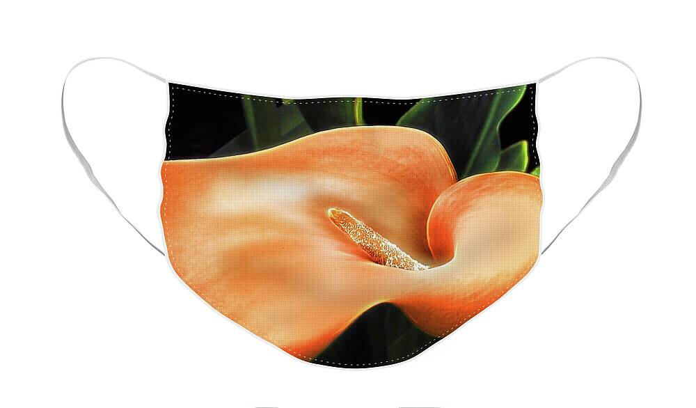 Plants Face Mask featuring the digital art Calla Lily by Pennie McCracken