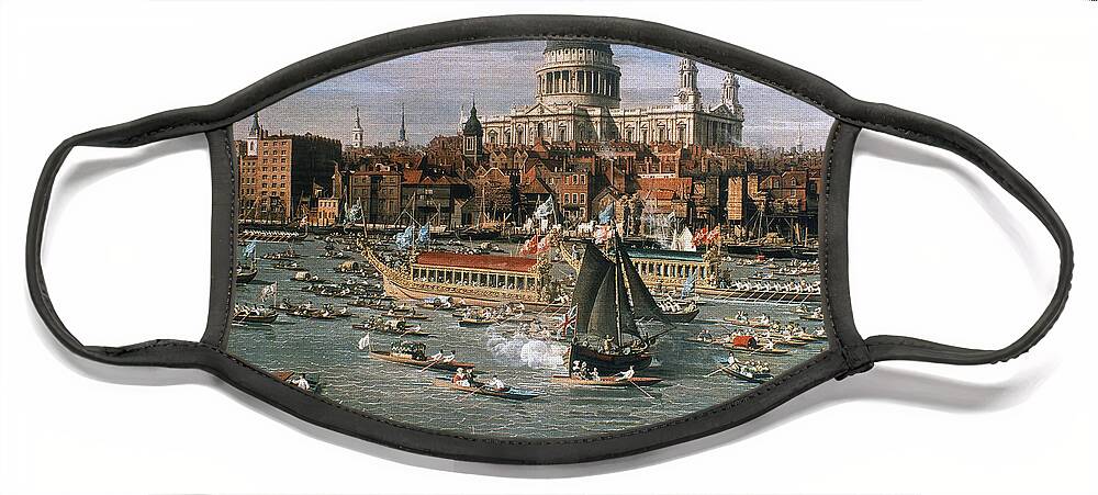 18th Century Face Mask featuring the painting THAMES, 18th C by Giovanni Antonio Canaletto