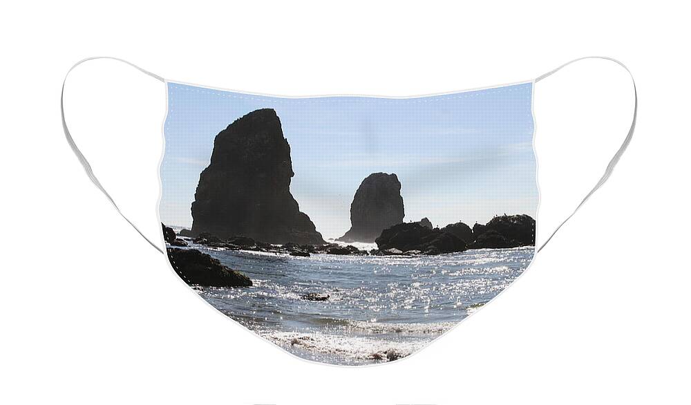 Sea Face Mask featuring the photograph Cannon Beach II by Quin Sweetman