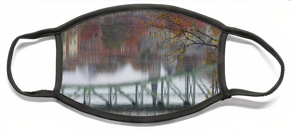 Augusta Face Mask featuring the photograph Capital Reflection by John Meader