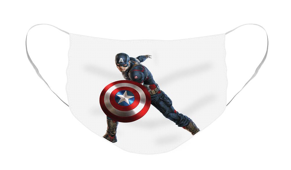 Captain America Splash Super Hero Series Face Mask by Movie Poster Prints -  Fine Art America
