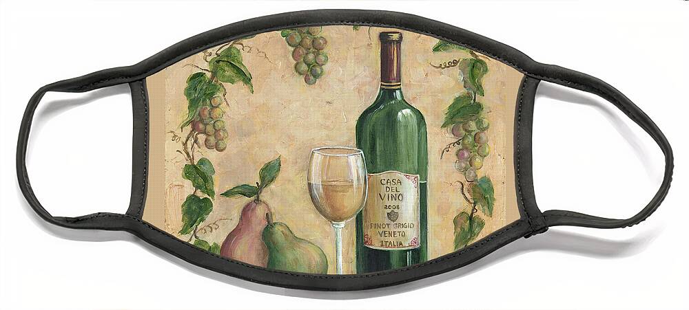 Grapevines Face Mask featuring the painting Casa Del Vino by Marilyn Dunlap