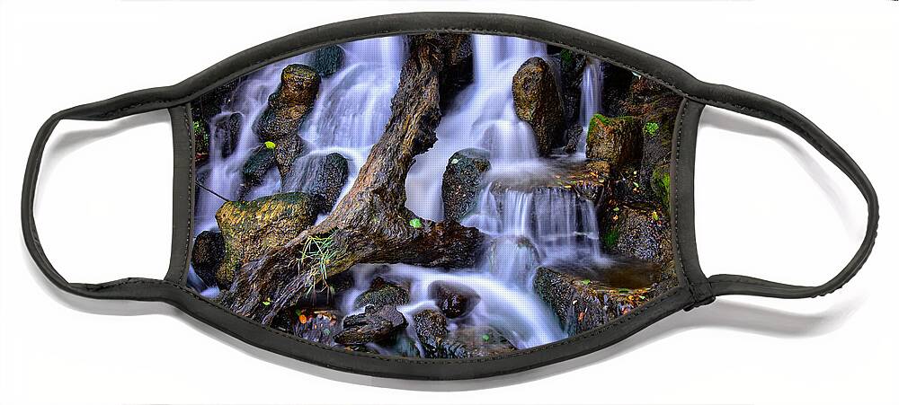 Waterfall Face Mask featuring the photograph Cascades by Harry Spitz