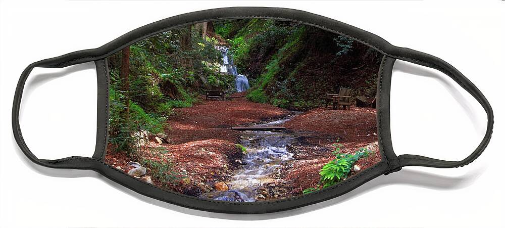 Castro Canyon Face Mask featuring the photograph Castro Canyon in Big Sur by Charlene Mitchell