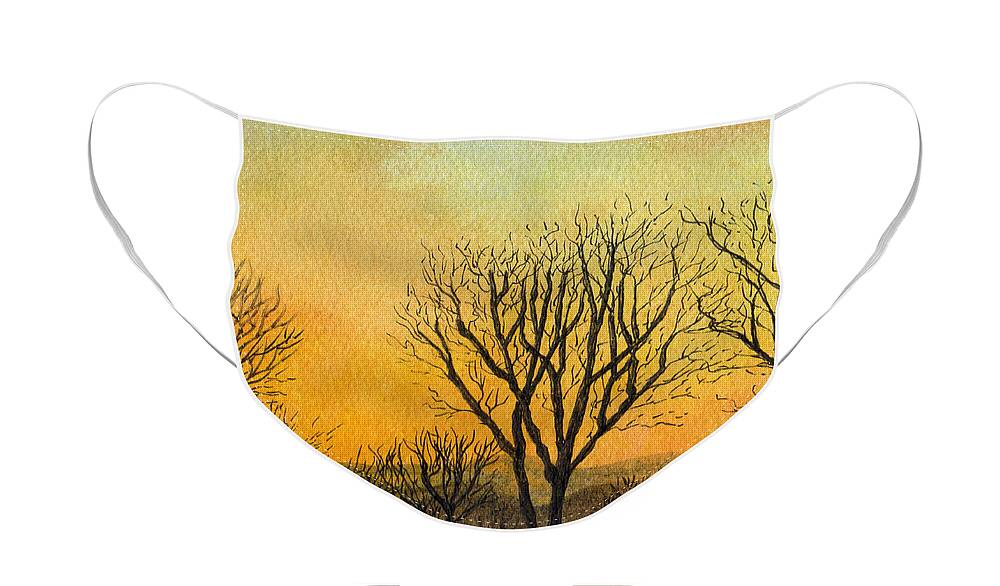 Celtic Sunset Face Mask featuring the painting Celtic Sunset by Edward McNaught-Davis
