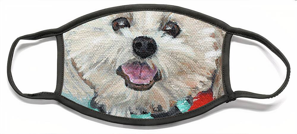 Pet Face Mask featuring the painting Charlie by Annie Troe
