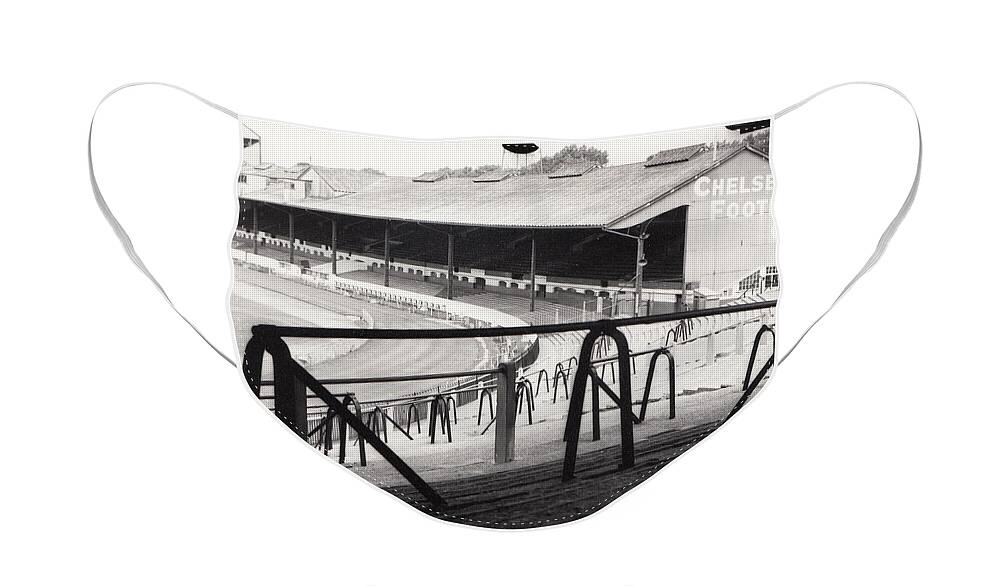 Chelsea Face Mask featuring the photograph Chelsea - Stamford Bridge - East Stand 4 - August 1969 by Legendary Football Grounds