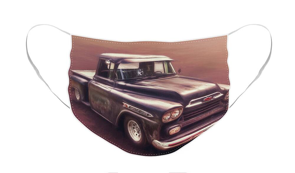 Classic Car Face Mask featuring the photograph Chevrolet Apache Pickup by Scott Norris