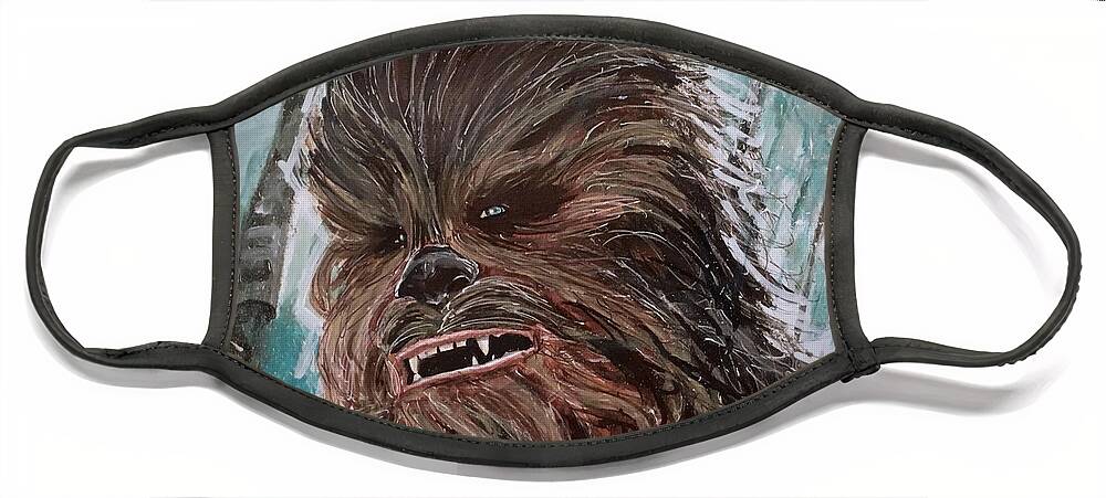 Chewbacca Face Mask featuring the painting Chewbacca by Joel Tesch