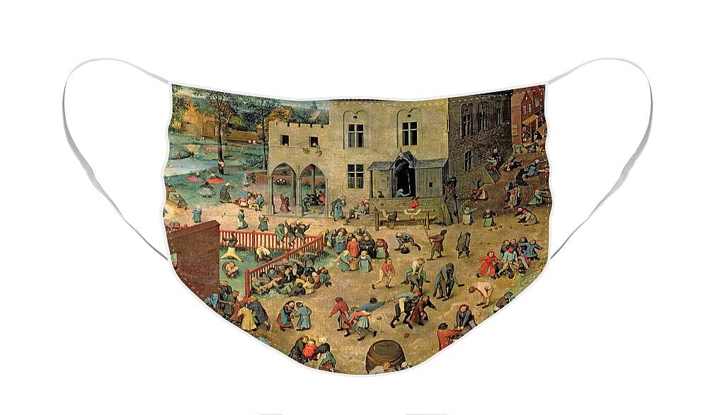Children Face Mask featuring the painting Children's Games by Pieter the Elder Bruegel