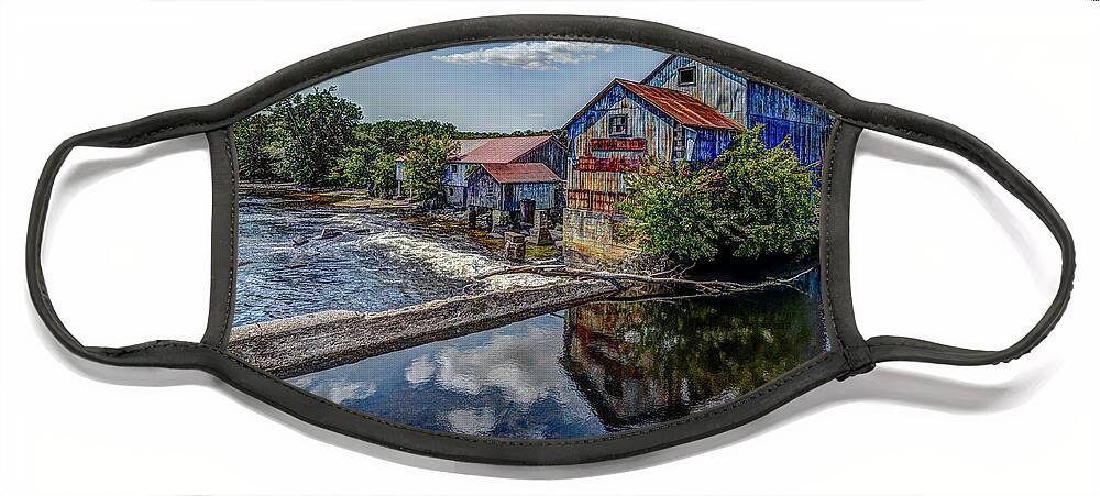 Abandoned Face Mask featuring the photograph Chisolm's Mills by Roger Monahan