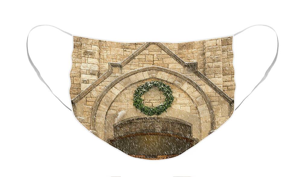 Christmas Face Mask featuring the photograph Christmas at Stone Chapel by Allin Sorenson