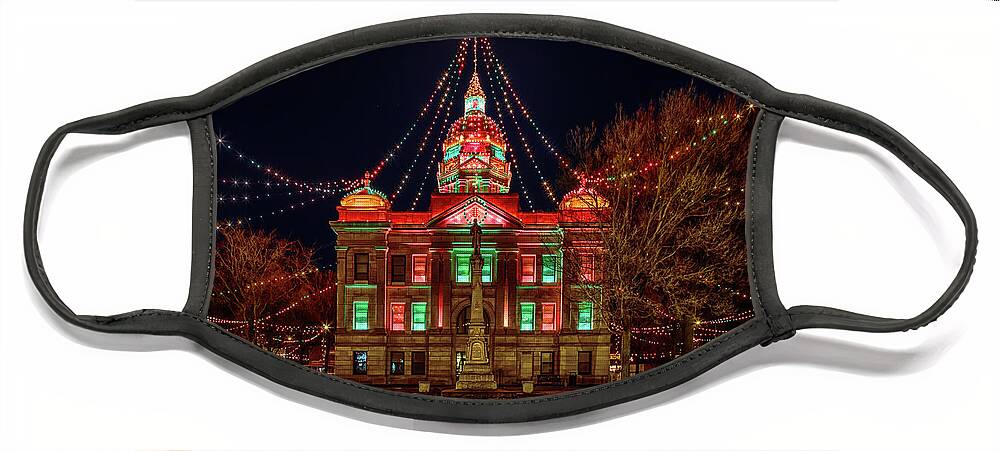 Minden Face Mask featuring the photograph Christmas City by Susan Rissi Tregoning