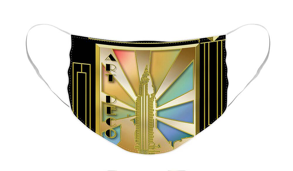Chrysler Face Mask featuring the digital art Chrysler Building Frame 5 by Chuck Staley