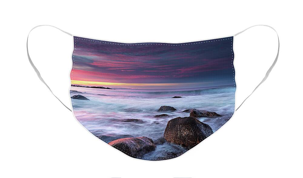 Seascape Face Mask featuring the photograph New Dawn - Currently Not For Sale by Kim Carpentier