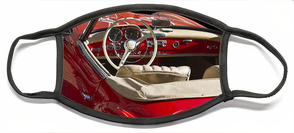 Mercedes Benz 190 Sl 1960 Face Mask featuring the photograph Classic Mercedes Benz 190 SL 1960 by Heiko Koehrer-Wagner