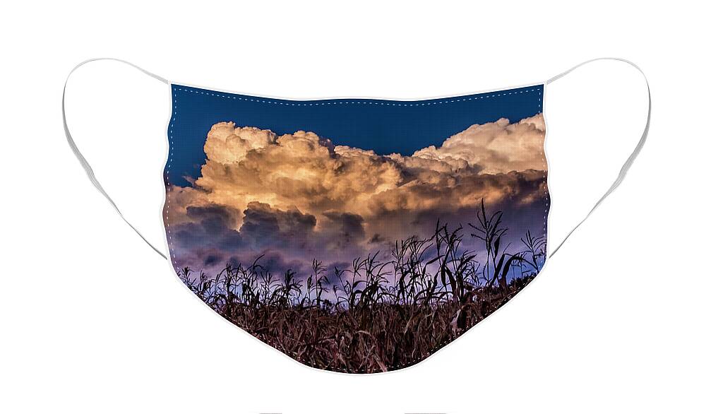 Fagagna Face Mask featuring the photograph Clouds over Fagagna by Wolfgang Stocker