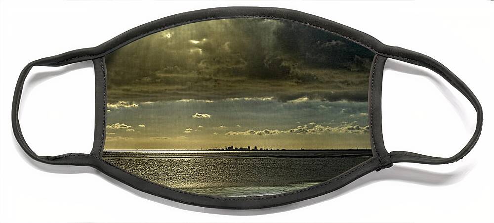 Beach Face Mask featuring the photograph Clouds Over The Bay by Christopher Holmes