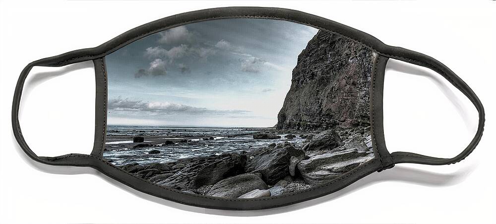 Coastal Rocks Face Mask featuring the photograph Coastal Rocks by Jeff Townsend