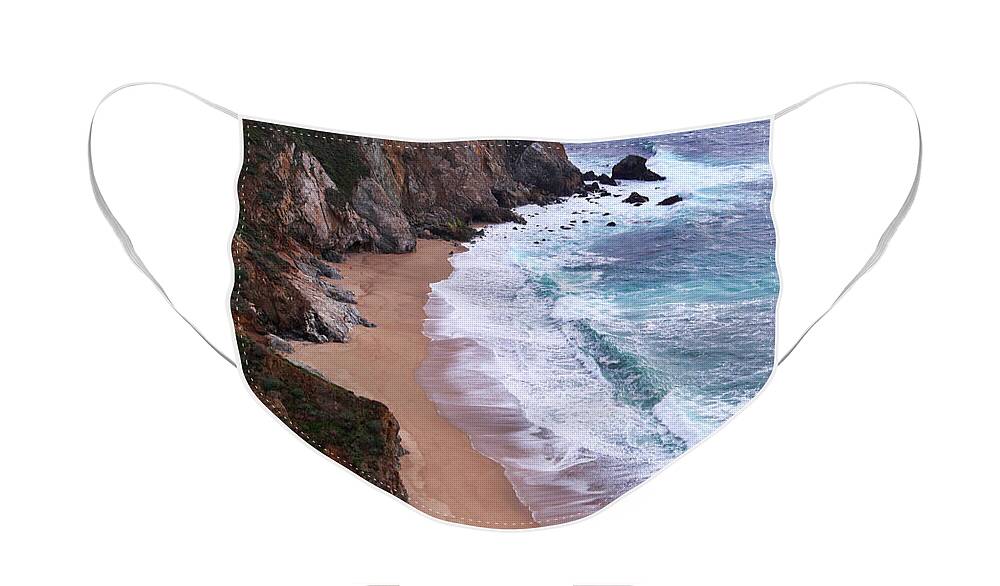 Big Sur Face Mask featuring the photograph Coastal View at Big Sur by Charlene Mitchell