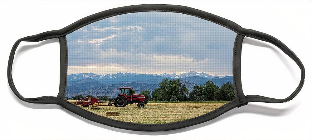 Tractor Face Mask featuring the photograph Colorado Country by James BO Insogna