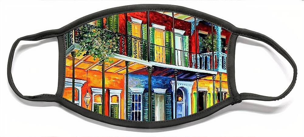 New Orleans Face Mask featuring the painting Colors of the French Quarter by Diane Millsap