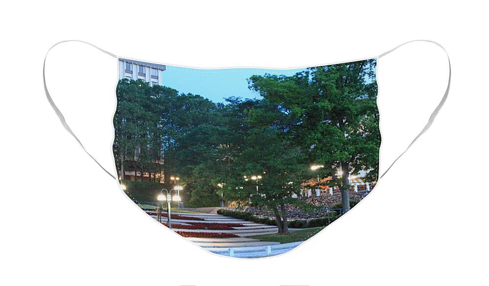 Columbia Face Mask featuring the photograph Columbia Lakefront Panorama by Ronald Reid