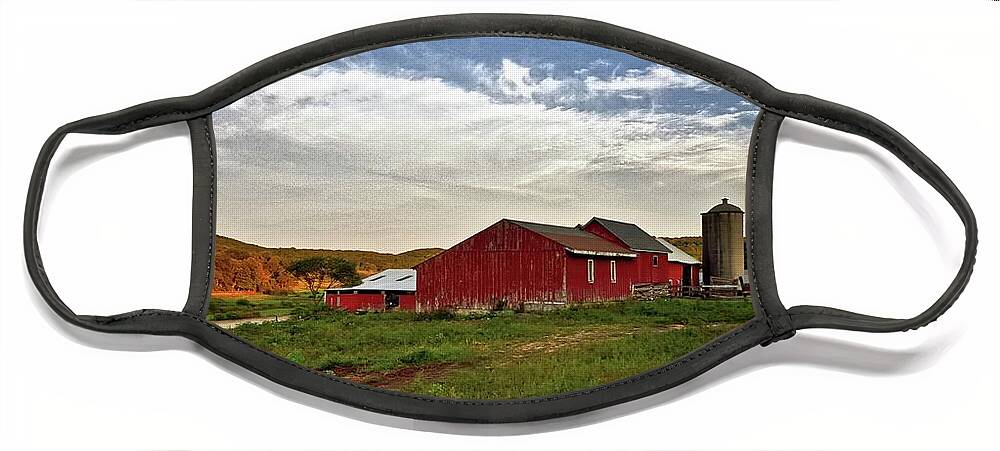 This Farm Is Located In Rural Warren Face Mask featuring the photograph Connecticut Country by Dani McEvoy